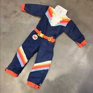 Tipsyelves Kids Rainbow Stripe One-Piece Snow Suit